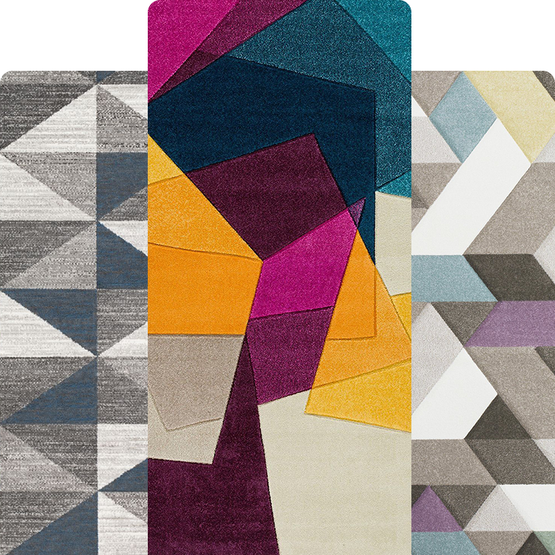Modern Homemade Geometry Rug in USA